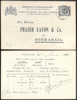 Netherlands Indies Ngelom Postal Stationery Card Mailed 1910. Indonesia - Netherlands Indies