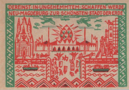 50 PFENNIG 1921 Stadt MAGDEBURG Saxony UNC DEUTSCHLAND Notgeld Banknote #PH929 - [11] Emissioni Locali