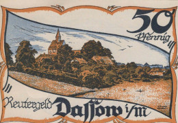 50 PFENNIG 1922 Stadt DASSOW Mecklenburg-Schwerin UNC DEUTSCHLAND Notgeld #PA425 - [11] Local Banknote Issues