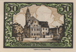 50 PFENNIG 1921 Stadt WOHLAU Niedrigeren Silesia UNC DEUTSCHLAND Notgeld #PH645 - Lokale Ausgaben