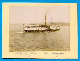 Suisse Lac Léman 1893 * Bateau à Vapeur « Dauphin »  * Photo Originale - Luoghi