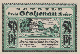 50 PFENNIG 1921 Stadt STOLZENAU Hanover DEUTSCHLAND Notgeld Banknote #PG210 - [11] Emisiones Locales