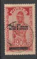 COTE D'IVOIRE - 1933 - N°YT. 99 - 90c Rouge-brique - Oblitéré / Used - Usati