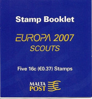 MALTA, 2007, Booklet 11, Europa 2007: Scouting - Malta