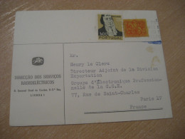 LISBOA 1966 To Paris France S. Radioelectricos Radio Electricity Telecom Physics Cancel Cover PORTUGAL - Télécom