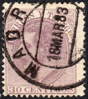 Madrid - Edi O 211 - 30 Céntimos - Mat Fech. Tipo Grande "Madrid" - Used Stamps