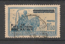 COTE D'IVOIRE - 1933 - N°YT. 101 - 1f50 Bleu-gris - Oblitéré / Used - Usati