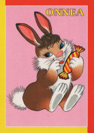 KANINCHEN Tier Vintage Ansichtskarte Postkarte CPSM #PBR132.DE - Andere & Zonder Classificatie