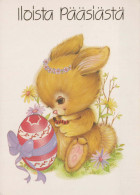 OSTERN KANINCHEN Vintage Ansichtskarte Postkarte CPSM #PBO454.DE - Ostern