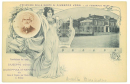 P3080 - SPECIAL POST CARD FOR VERDI’S 3RD ANNIVERSARY 27.02.1901 - Musique Et Musiciens