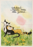 KATZE MIEZEKATZE Tier Vintage Ansichtskarte Postkarte CPSM #PAM212.DE - Chats