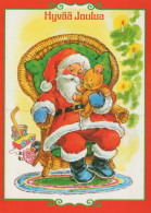 WEIHNACHTSMANN SANTA CLAUS TIERE WEIHNACHTSFERIEN Vintage Postkarte CPSM #PAK681.DE - Santa Claus