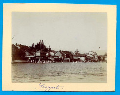 Suisse Lac Léman 1893 * Versoix Vu D’un Bateau à Vapeur * Photo Originale - Lugares