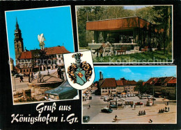 73230104 Koenigshofen Bad Marktplatz Brunnen Rathaus  Koenigshofen Bad - Bad Königshofen