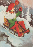 PAPÁ NOEL Feliz Año Navidad Vintage Tarjeta Postal CPSM #PBL213.ES - Santa Claus