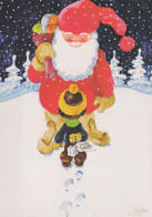 PAPÁ NOEL Feliz Año Navidad Vintage Tarjeta Postal CPSM #PBL532.ES - Santa Claus