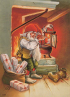 PAPÁ NOEL Feliz Año Navidad Vintage Tarjeta Postal CPSM #PBL148.ES - Santa Claus