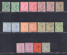1882-90 India - Stanley Gibbson N. 84/101 - Effige Vittoria - 18 Valori - MH* - Other & Unclassified