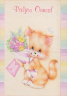 GATO GATITO Animales Vintage Tarjeta Postal CPSM #PAM271.ES - Cats