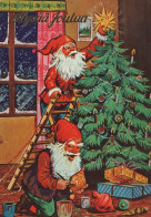 PAPÁ NOEL NAVIDAD Fiesta Vintage Tarjeta Postal CPSM #PAK122.ES - Santa Claus