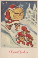 PAPÁ NOEL NAVIDAD Fiesta Vintage Tarjeta Postal CPSMPF #PAJ431.ES - Santa Claus