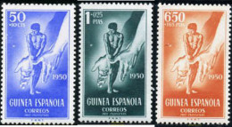 198490 MNH GUINEA ESPAÑOLA 1950 PRO INDIGENAS - Guinea Espagnole