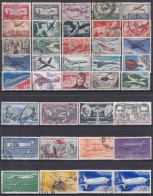 TIMBRE FRANCE LOT DE POSTE AERIENNE ENTRE LES N° 5 & 63 DONT N° 13 OBLITERES - 1927-1959 Matasellados