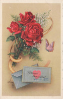 FLEURS Vintage Carte Postale CPSMPF #PKG075.FR - Flores