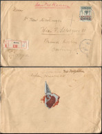 Netherlands Indies Medan Registered Cover To Austria 1928. 40c Ovpr. Indonesia - Indie Olandesi