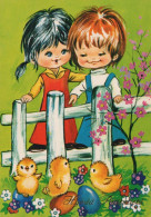 PÂQUES ENFANTS Vintage Carte Postale CPSM #PBO324.FR - Easter