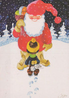 PÈRE NOËL Bonne Année Noël Vintage Carte Postale CPSM #PBL533.FR - Kerstman