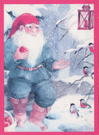 PÈRE NOËL Bonne Année Noël Vintage Carte Postale CPSM #PBL008.FR - Santa Claus