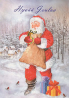 PÈRE NOËL Bonne Année Noël Vintage Carte Postale CPSM #PBL339.FR - Santa Claus