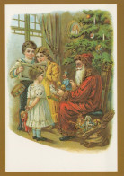 PÈRE NOËL ENFANT NOËL Fêtes Voeux Vintage Carte Postale CPSM #PAK347.FR - Kerstman