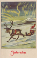 PÈRE NOËL NOËL Fêtes Voeux Vintage Carte Postale CPSMPF #PAJ432.FR - Santa Claus