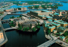 73228790 Stockholm Reichtagsgebaeude Koenigliches Schloss Domkirche Fliegeraufna - Schweden