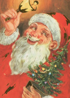 PÈRE NOËL NOËL Fêtes Voeux Vintage Carte Postale CPSM #PAJ841.FR - Santa Claus