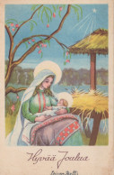 ÁNGEL NAVIDAD Vintage Antiguo Tarjeta Postal CPA #PAG656.ES - Angels