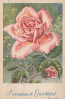 FLOWERS Vintage Postcard CPA #PKE651.GB - Fiori