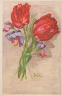 FLOWERS Vintage Postcard CPA #PKE590.GB - Flowers
