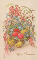 EASTER CHICKEN EGG Vintage Postcard CPA #PKE084.GB - Easter