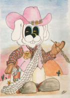 RABBIT Animals Vintage Postcard CPSM #PBR064.GB - Otros & Sin Clasificación