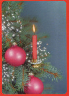 Happy New Year Christmas CANDLE Vintage Postcard CPSM #PBN886.GB - Nouvel An