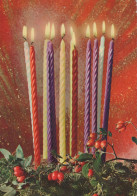 Happy New Year Christmas CANDLE Vintage Postcard CPSM #PBN765.GB - Nouvel An