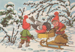 Happy New Year Christmas Children Vintage Postcard CPSM #PBM232.GB - Nouvel An