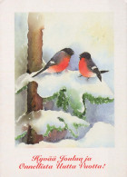 Happy New Year Christmas BIRD Vintage Postcard CPSM #PBM759.GB - Nouvel An