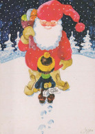 SANTA CLAUS Happy New Year Christmas Vintage Postcard CPSM #PBL531.GB - Kerstman