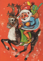 SANTA CLAUS Happy New Year Christmas Vintage Postcard CPSM #PBL212.GB - Santa Claus