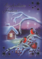 Happy New Year Christmas BIRD Vintage Postcard CPSM #PBA446.GB - Nouvel An