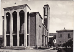 SESTO S. GIOVANNI (MILANO) - CARTOLINA - CHIESA VILLAGGIO FALK - VIAGGIATA PER CLUSONE (BG)- FRANCOBOLLO ASPORTATO - Sesto San Giovanni